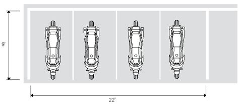 motorcycle parking slot dimension